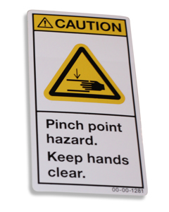 Aufkleber ISO 3864-2: Pinch point hazard. Keep hands ...